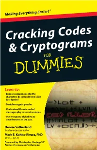 Cracking Codes & Cryptograms