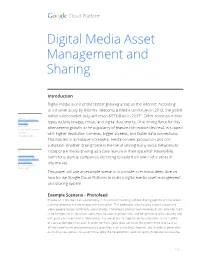 Digital Media Asset Management and Sharing