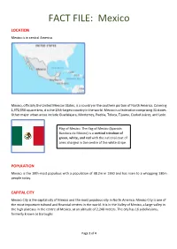 FACT FILE: Mexico
