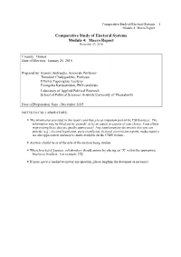 Macro Report Comparative Study of Electoral Systems Module 4: Macro Report December 29, 2016