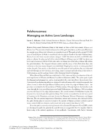 Pelehonuamea: Managing an Active Lava Landscape