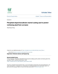 Phosphate-Doped Borosilicate Enamel Coating Used to Protect Reinforcing Steel from Corrosion