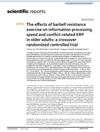 The Effects of Barbell Resistance Exercise on Information