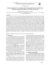 Development of a Urine Strip Analyzer Using Artificial Neural Network Using an Android Phone