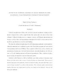 Effects of Internal Loading on Algal Biomass in Lake Allatoona, a Southeastern Piedmont Impoundment