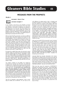 Gleaners Bible Studies E5