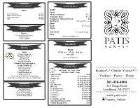 Patis Menu Master