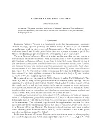 Riemann's Existence Theorem
