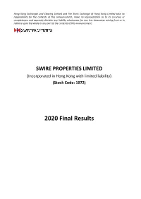 2020 Final Results