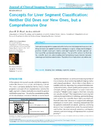 Concepts for Liver Segment Classification: Neither Old Ones Nor New Ones, but a Comprehensive One