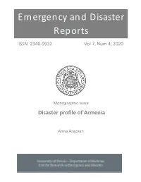 Emergency and Disaster Reports 2020; 7 (4): 3-48