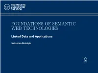 Foundations of Semantic Web Technologies