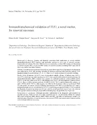 Immunohistochemical Validation of TLE1, a Novel Marker, for Synovial Sarcomas