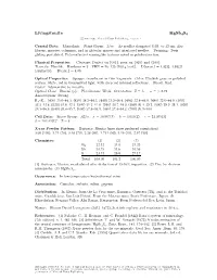 Livingstonite Hgsb4s8 C 2001-2005 Mineral Data Publishing, Version 1