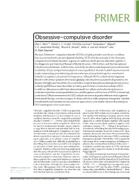 Obsessive–Compulsive Disorder