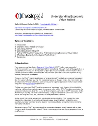 Understanding Economic Value Added
