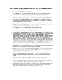 Defensive Responsibilities for the Second Baseman