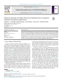 Engineering Applications of Artificial Intelligence Potential, Challenges and Future Directions for Deep Learning in Prognostics