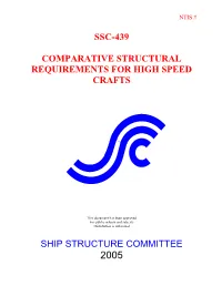Ssc-439 Comparative Structural Requirements