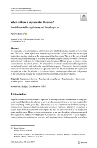 When Is There a Representer Theorem?