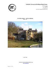 Yorkshire Vernacular Building Report