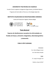 1.3 Xanthomonas Arboricola Pv. Pruni