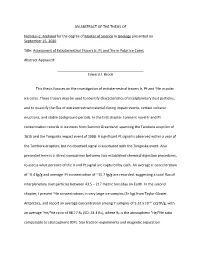 AN ABSTRACT of the THESIS of Nicholas C. Mehmel for the Degree