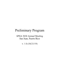 Preliminary Program