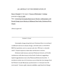 An Abstract of the Dissertation Of