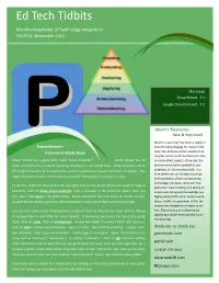 Ed Tech Tidbits