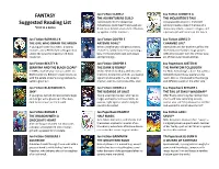 FANTASY Suggested Reading List
