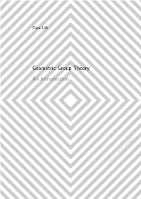 Geometric Group Theory: an Introduction
