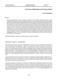 The Process of Globalization and Its Impact on Media