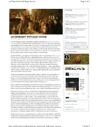 An Experiment with Basic Income Page 2 of 5