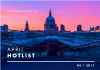 April Hotlist