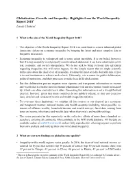 Highlights from the World Inequality Report 2018 Lucas Chancel