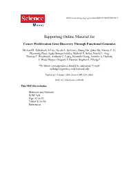 Supporting Online Material For
