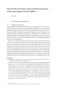 The Enochs of Genesis 4 and 5 and the Emergence of the Apocalyptic Enoch Tradition
