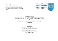 Comparison of Network Topology Types in Communication Systems and Computer Networks 1404703