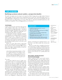 Notifying Survivors About Sudden, Unexpected Deaths