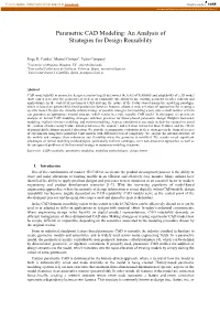 Parametric CAD Modeling: an Analysis of Strategies for Design Reusability