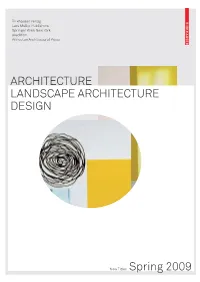 Architecture Landscape Architecture Design