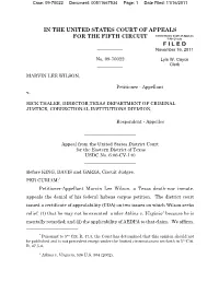 Case: 09-70022 Document: 00511667534 Page: 1 Date Filed: 11/16/2011