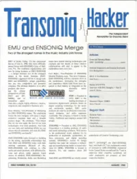 EMU and ENSONIQ Merge in This Issue