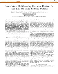 Event-Driven Multithreading Execution Platform for Real-Time On-Board Software Systems