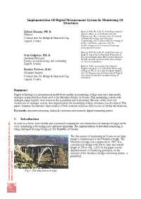 Implementation of Digital Measurement System in Monitoring of Structures