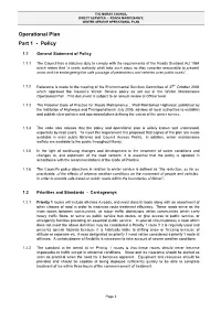 Operational Plan Part 1 - Policy