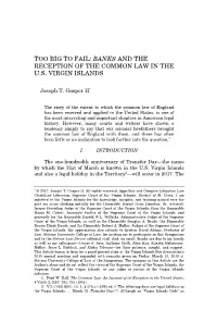 Banks and the Reception of the Common Law in the U.S