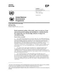 Draft Annotated Outline of the Study Report on Mercury from Non-Ferrous Metals Mining and Smelting