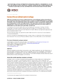 Exercise of the Over-Allotment Option in Leovegas